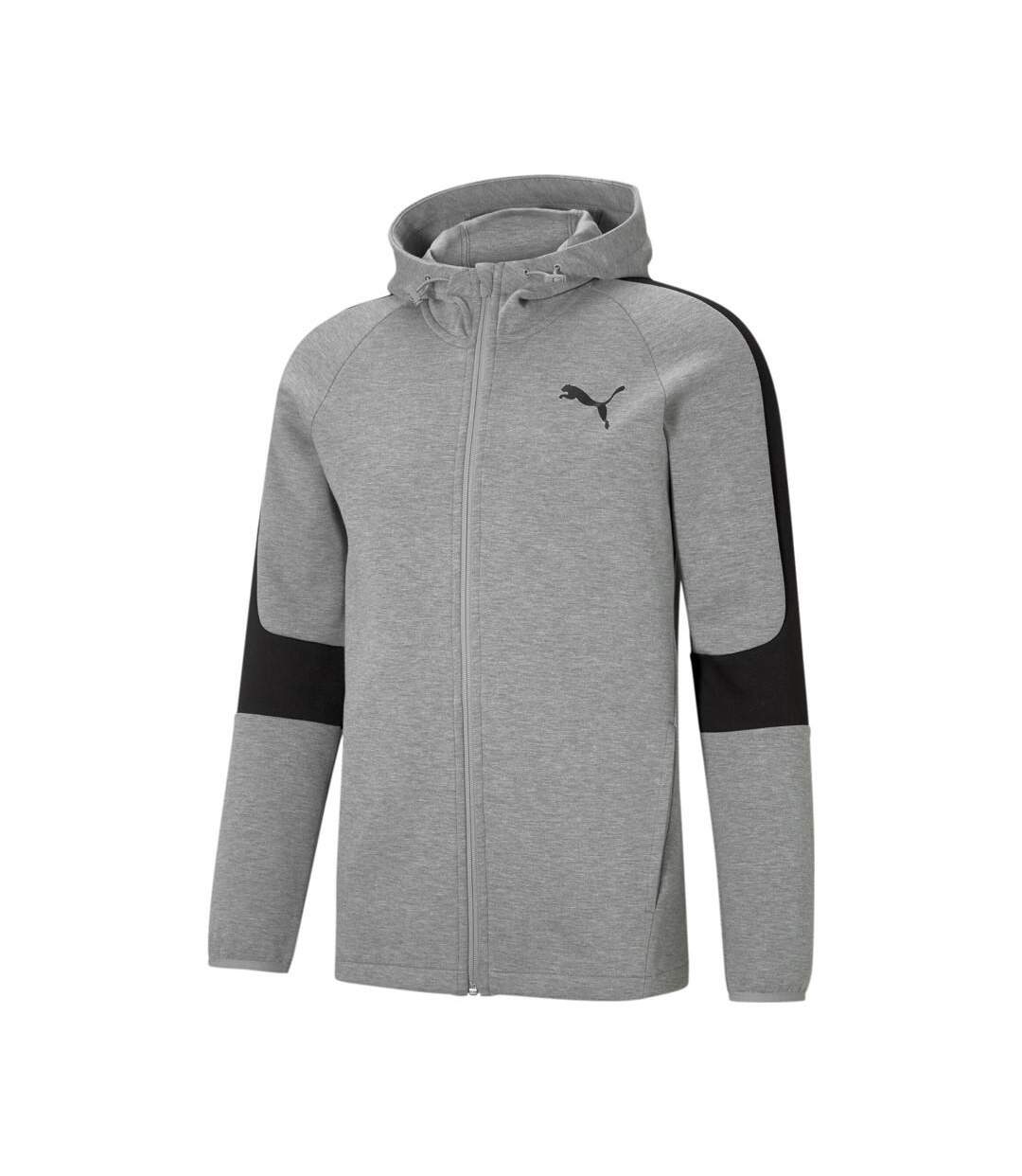 Sweat zippé gris homme puma evostripe core-1