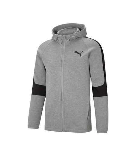 Sweat zippé gris homme puma evostripe core