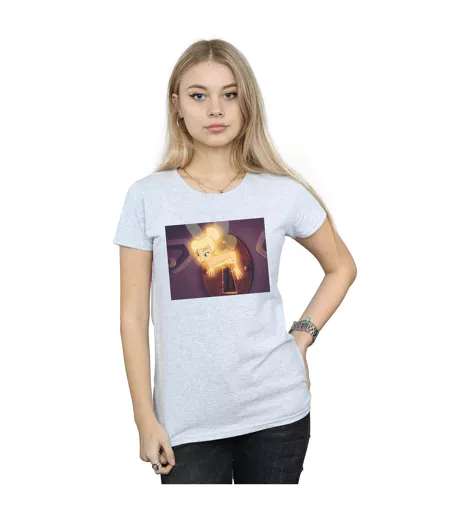 Disney T-shirt en coton Fée Clochette - Lock Squeeze - Femmes/Dames (Gris sportif) - UTBI47863