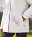 Women's Water-Repellent Microtech Parka with Hood - Off-White