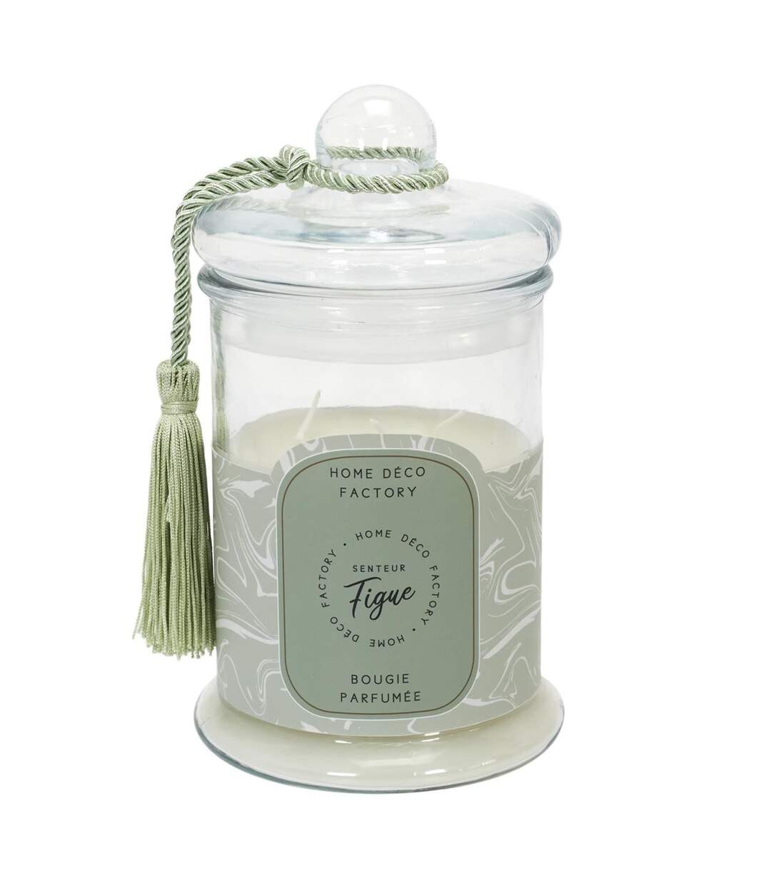 Bougie Parfumée en Verre Bonbonnière 23cm Figue-1