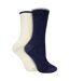 4 Pack Ladies Cable Knit and Lurex Glitter Socks for Sparkling Style and Comfort-3