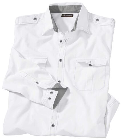 Men's Aviator White Shirt