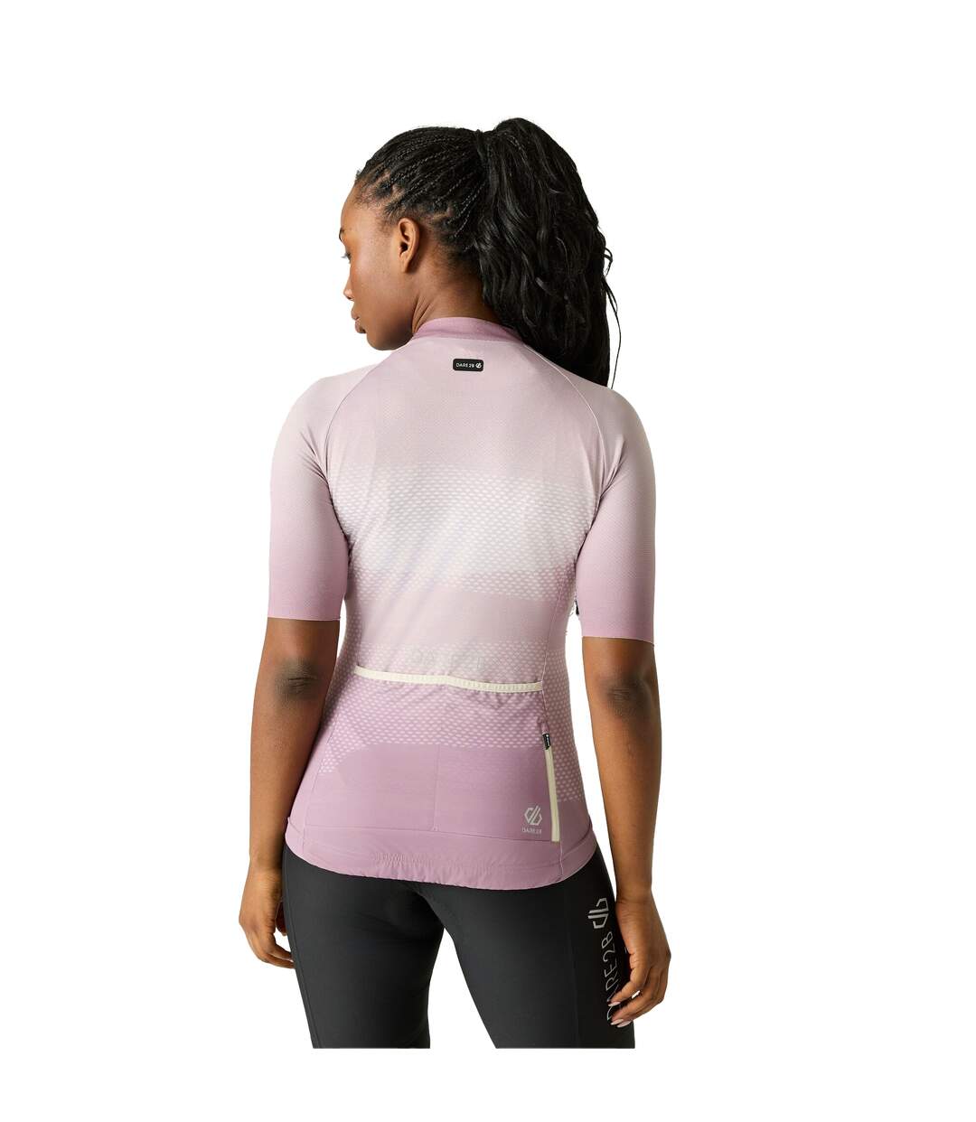 Maillot De Cyclisme Demi-manches Motif/style Impression Dégradée Lightning Femme Mauve Dare 2B-3