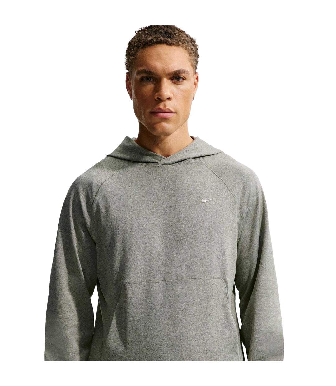 Mens Primary Dri-fit Pullover Hoodie Light Grey Nike-3