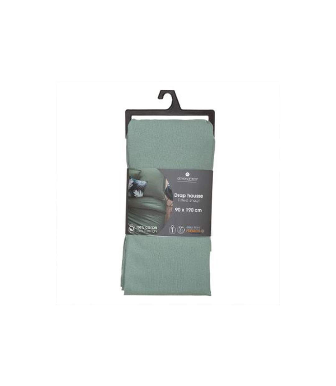 Drap Housse Intérieur 90x190cm Céladon-4