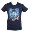 T-shirt homme manches courtes - Loup USA - 21906 - bleu marine