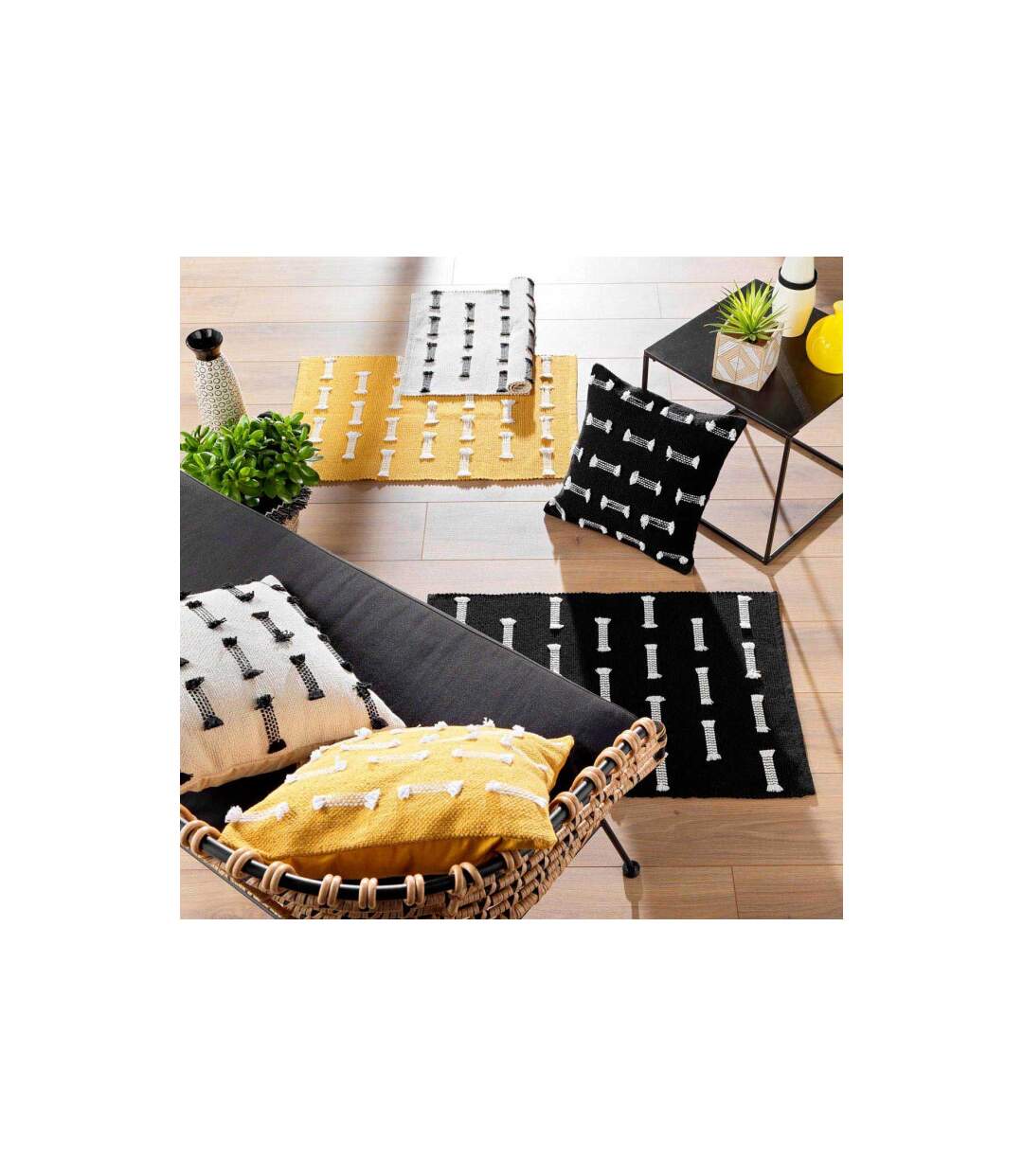 Tapis Déco Tissé Juline 50x80cm Jaune-4