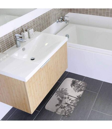 Tapis de Bain Imprimé Cocoty 45x75cm Noir & Blanc