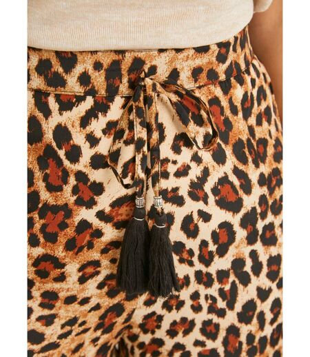 Pantalon large imprimé animalier