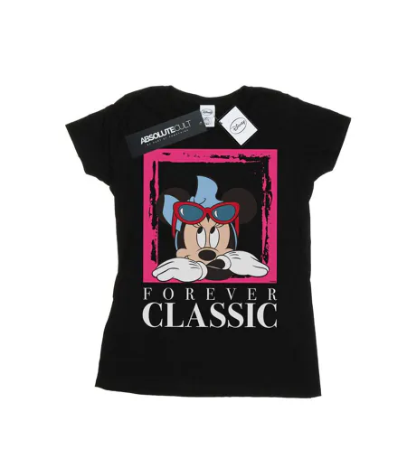 Disney Femme/Les femmes Minnie Mouse Forever Classic Cotton T-Shirt (Noir) - UTBI32489