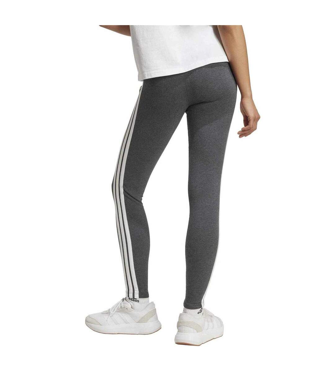 Legging Motif/style 3 Rayures Femme Gris Foncé Adidas-3