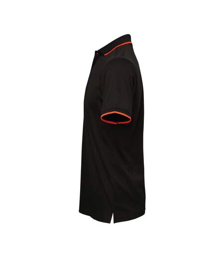 Polo Coolchecker Homme Noir Orange Premier