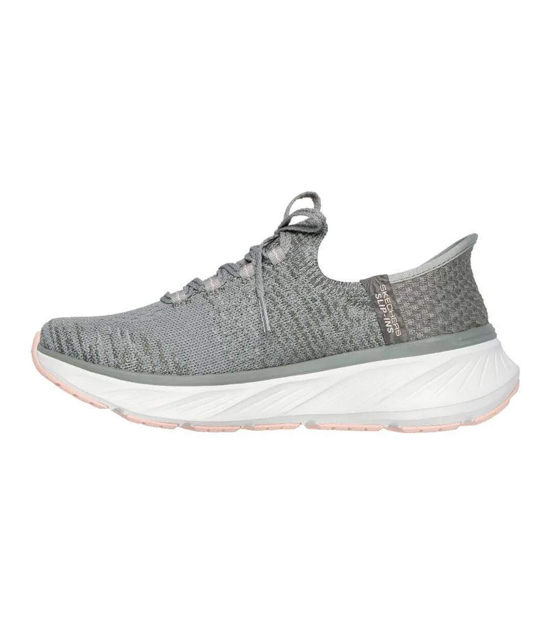 Womens/ladies Edgeride Slip-in Trainers Grey Peach Skechers-2