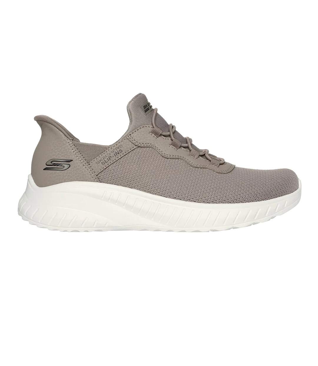 Womens/ladies Bobs Sport Squad Chaos Trainers Taupe Skechers-3