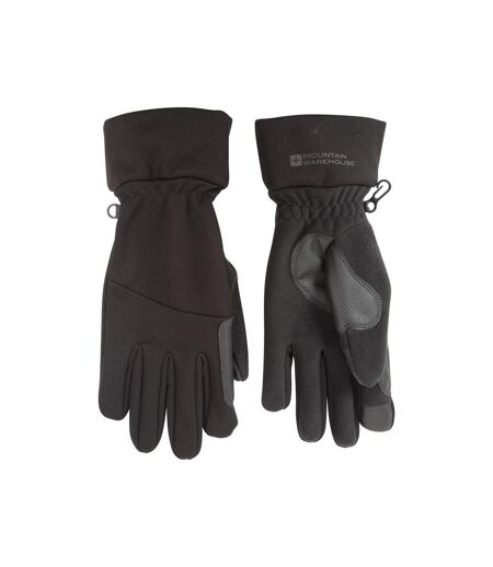 Mountain Warehouse Womens/Ladies Softshell Touch Gloves (Black)