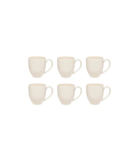 Lot de 6 Mugs en Céramique Maé 48cl Blanc