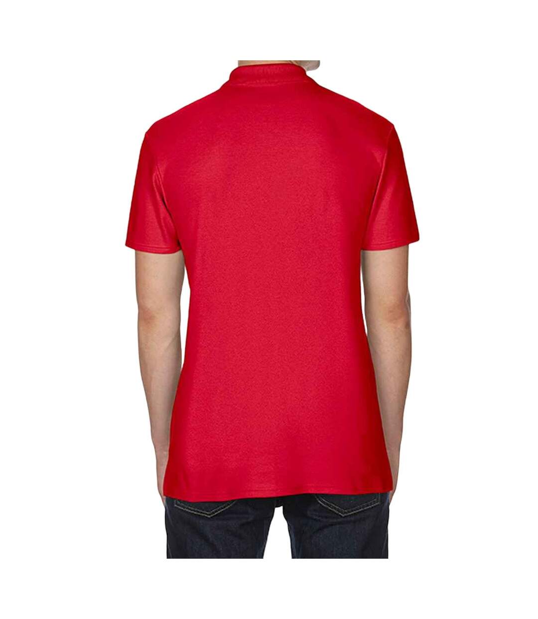 Unisex adult softstyle polo shirt red Gildan-2