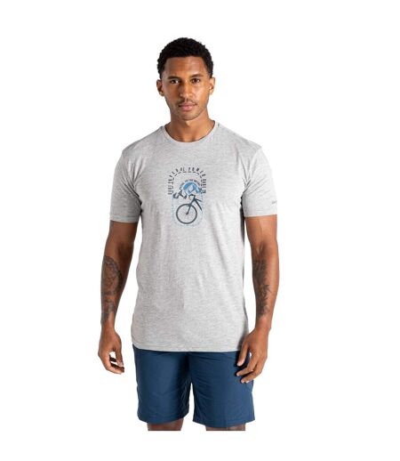 T-shirt Motif/style Vélo Movement Homme Gris Chiné Dare 2B
