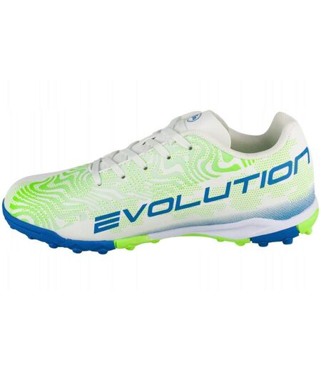 Childrens/kids Evolution Artificial Ground Football Boots White Joma