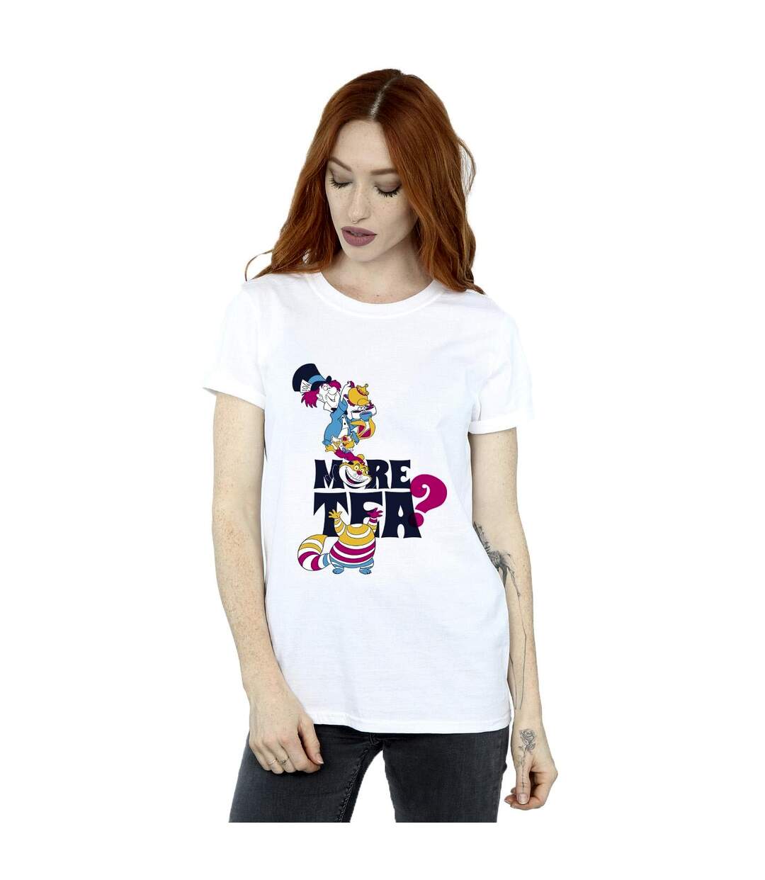 Disney - T-shirt ALICE IN WONDERLAND MORE TEA - Femme (Blanc) - UTBI8947-2