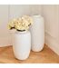 Vase Déco en Magnésie Elène 45cm Blanc-2