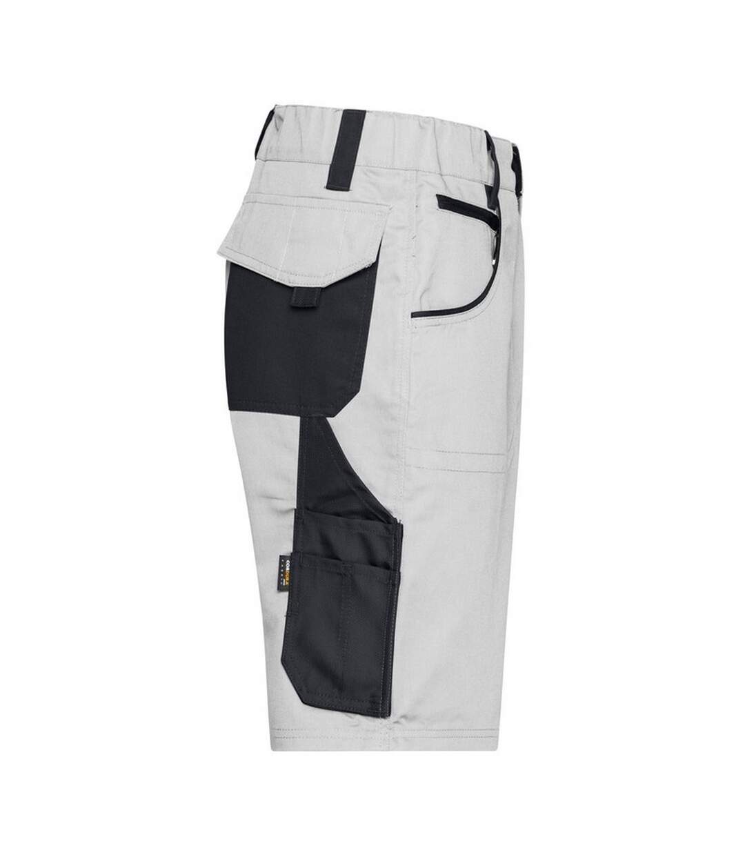 Short À Poches Strong Adulte Blanc Carbone James And Nicholson-3