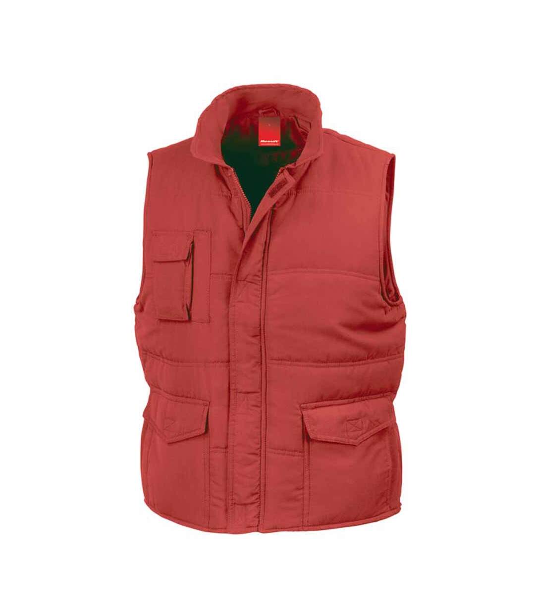 Doudoune anorak homme sans manches - Bodywarmer R094X - rouge