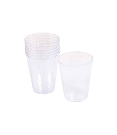Lot de 6 Verres à Eau Réutilisable Plastique 33cl Transparent