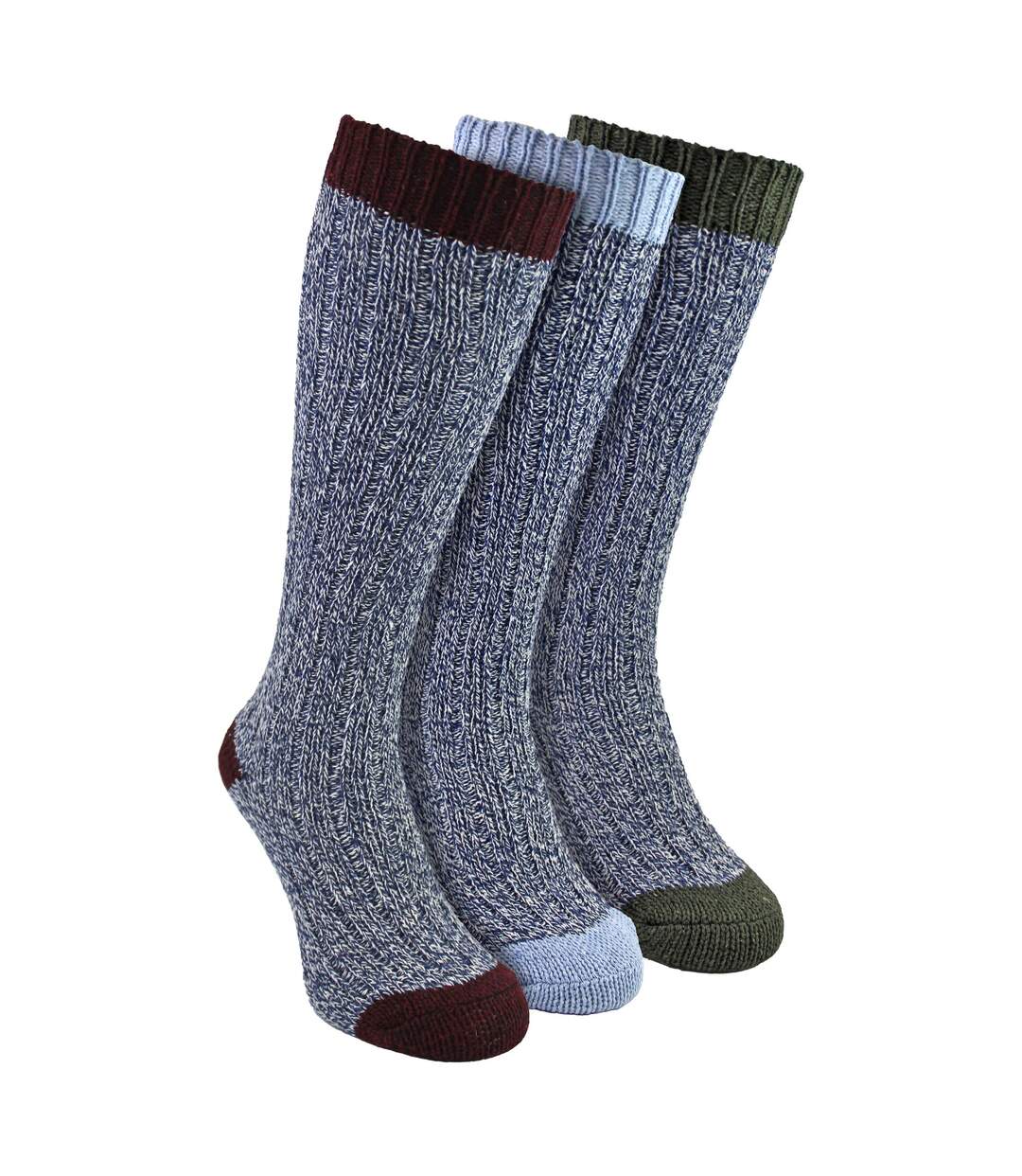 Sock Snob - 3 paires de chaussettes femme extra longues en laine douce et chaude-1