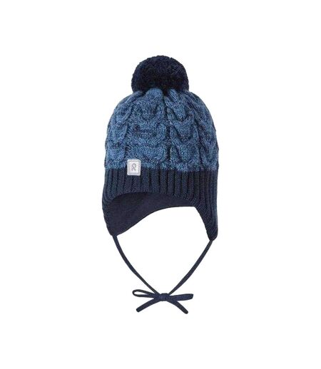 Childrens/kids Paljakka Beanie Black Blue Reima