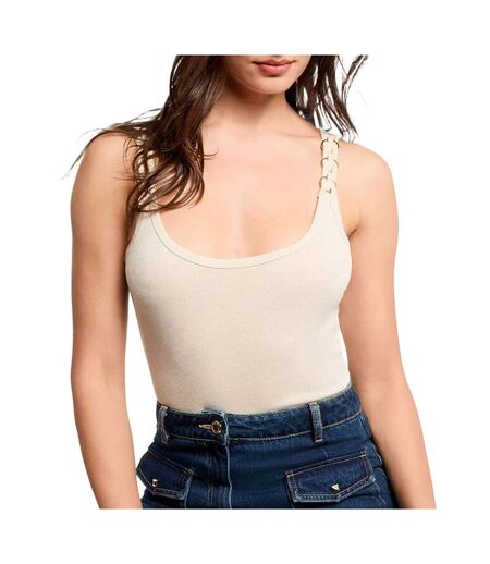 Débardeur blanc femme morgan fantaisie avec bijoux