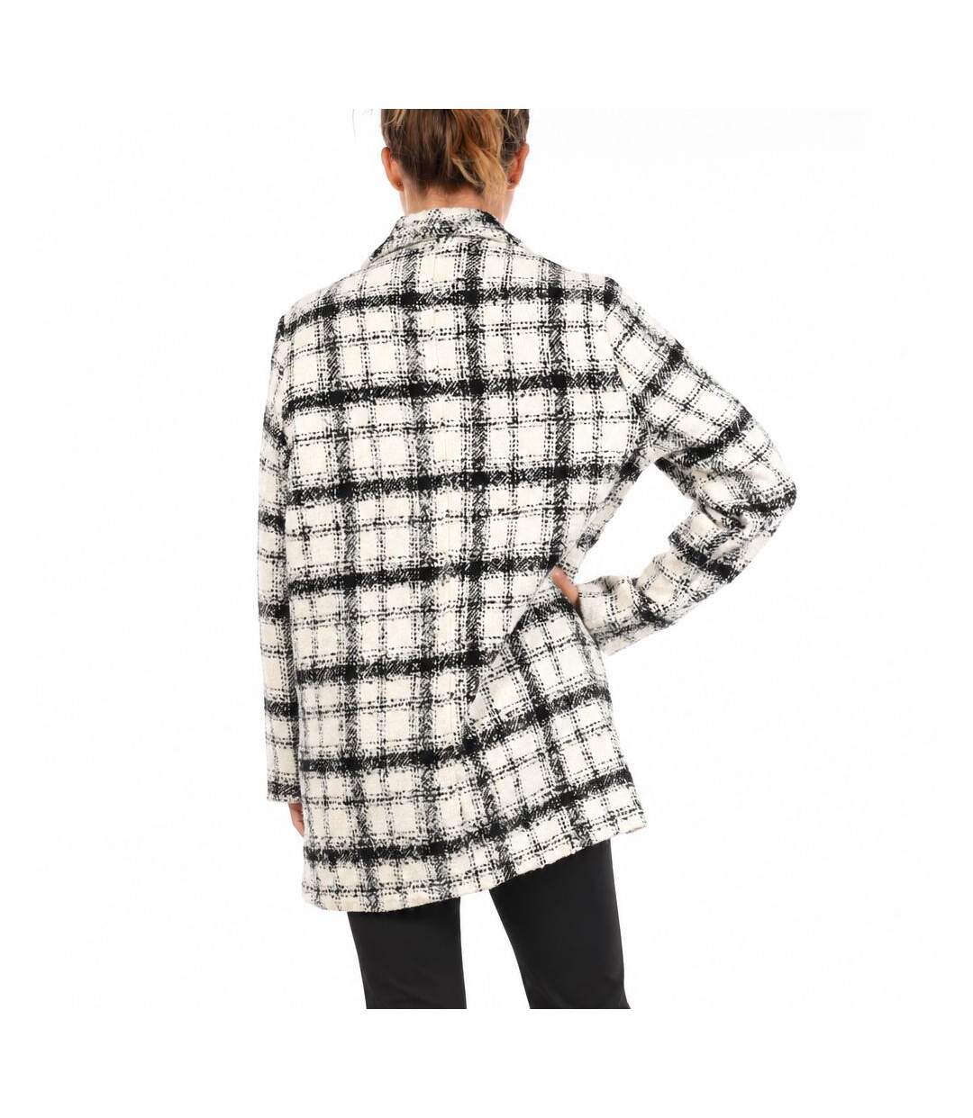 Veste blanche/noire femme sun valley yvelin-2