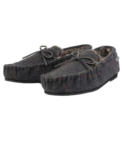 Mens Moccasin Slippers with Memory Foam