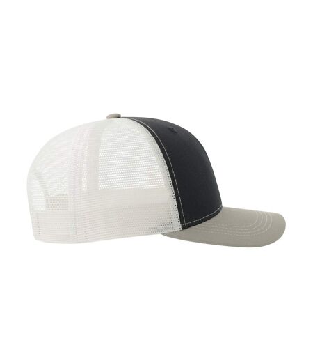 Casquette Trucker Motif/style 6 Panneaux Sonic-s Adulte Bleu Marine Gris Blanc Atlantis Headwear