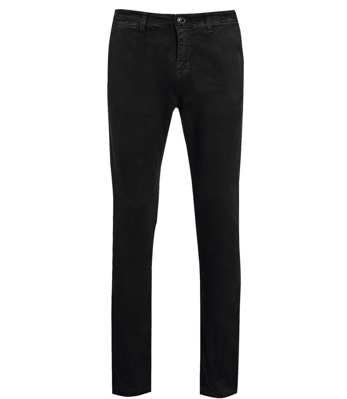 pantalon toile chino stretch homme - 01424 L33 - noir
