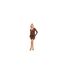 Robe Courte Manches Longues Femme Taupe Brave Soul-1