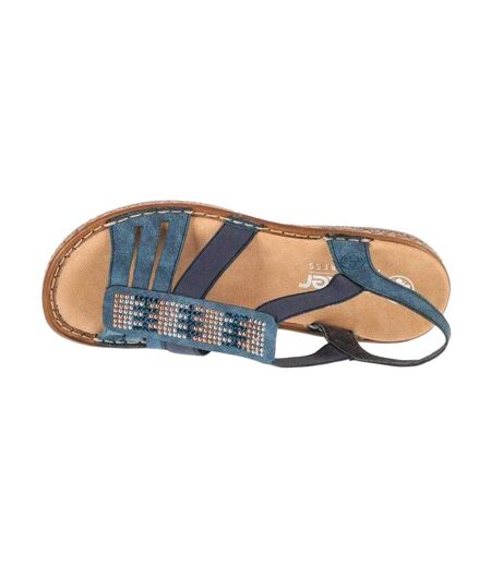Sandales Style En Forme De T Femme Bleu Rieker
