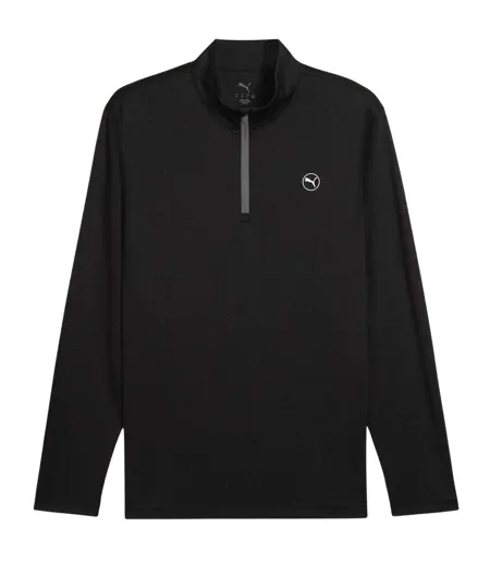 Mens Pure 2.0 Textured Jumper Black Puma