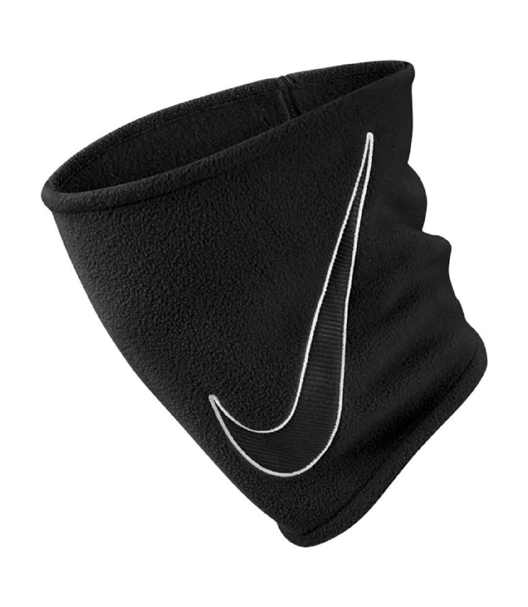 Unisex adult fleece neck warmer one size black/white Nike