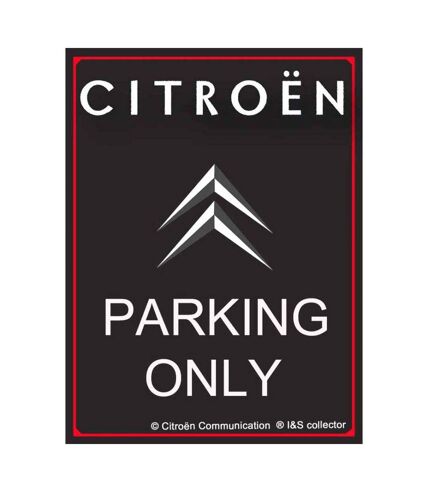 Plaque décorative en métal en relief 40 x 30 cm Citroën Parking Only