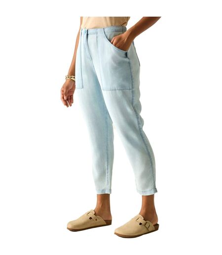 Womens/ladies Shorebella Capri Trousers Chambray Regatta