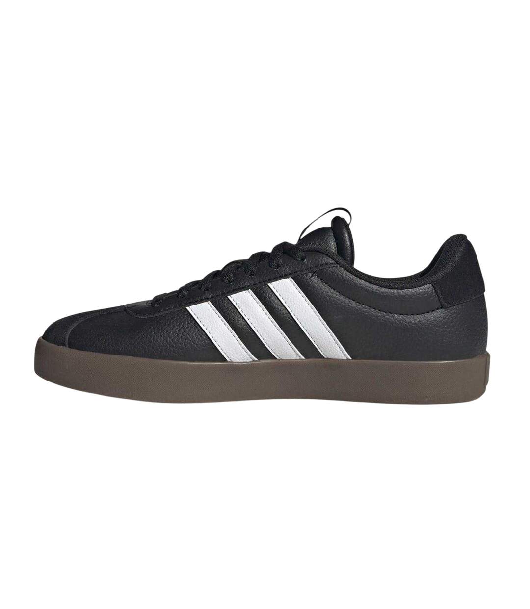 Womens/ladies Vl Court 3.0 Suede Flat Trainers Core Black White Adidas-3