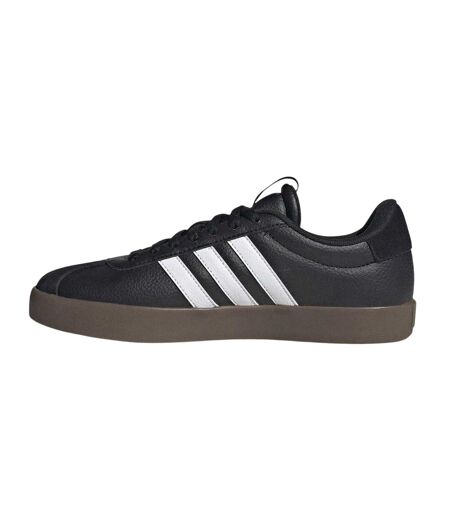 Womens/ladies Vl Court 3.0 Suede Flat Trainers Core Black White Adidas