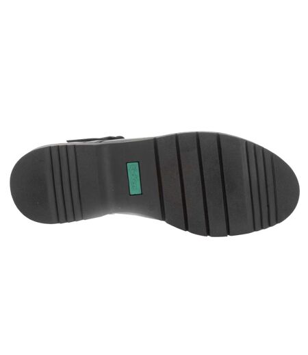Womens/ladies finley leather t-bar shoes black Kickers