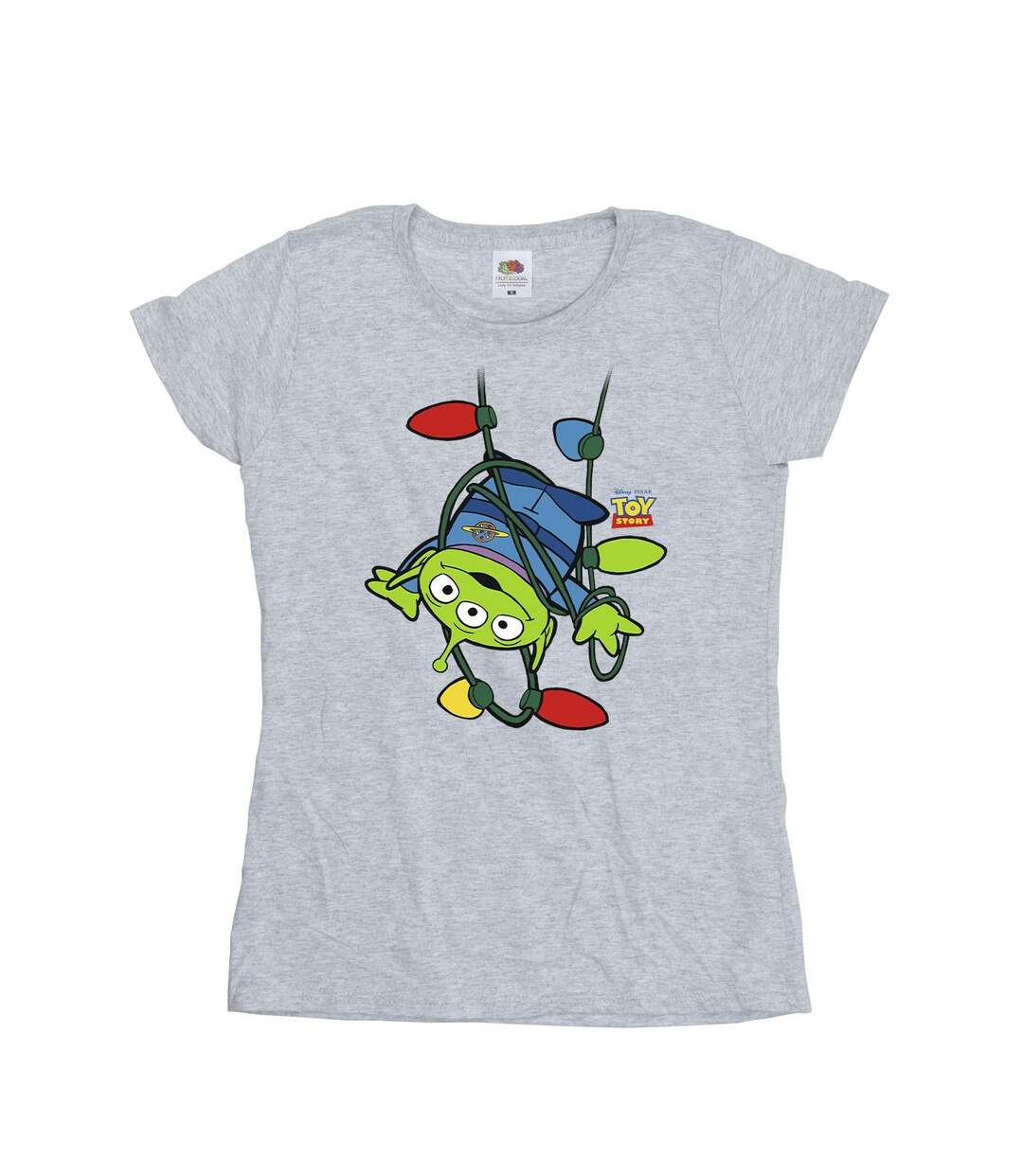 Disney T-shirt en coton Femme/Ladies Toy Story Christmas Lights Aliens (Gris sportif) - UTBI44479-1