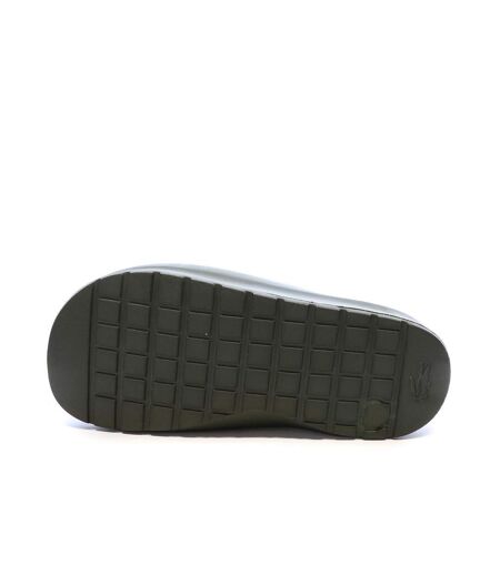 Claquettes kaki lacoste serve slide 2.0