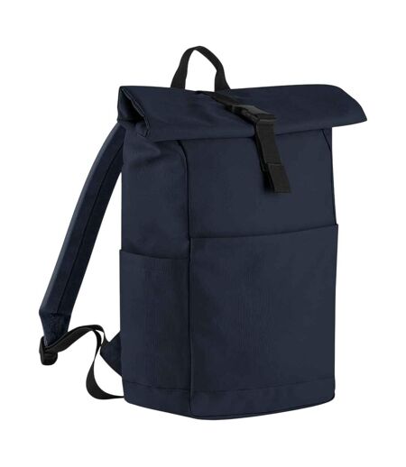 Premium roll top recycled backpack one size navy Bagbase