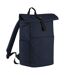 Premium roll top recycled backpack one size navy Bagbase-2