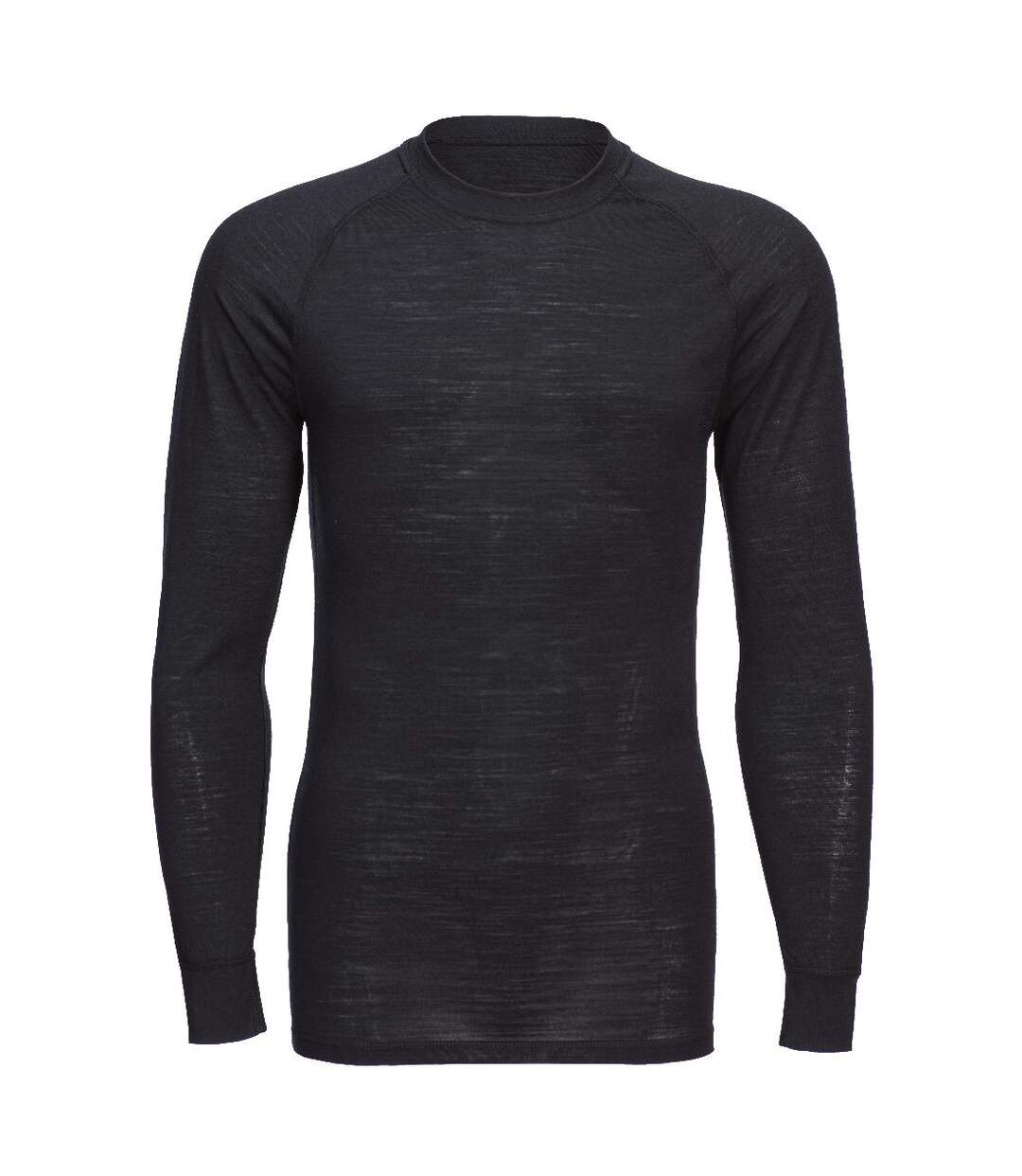 Unisex Adult Merino Blend Crew Neck Base Layer Top Black Portwest-1